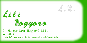 lili mogyoro business card